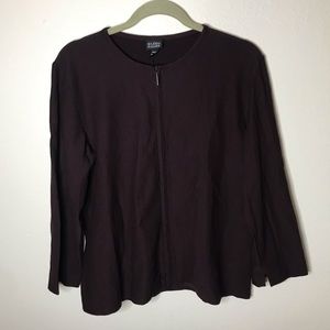 Eileen fisher purple lightweight stretch jacket M